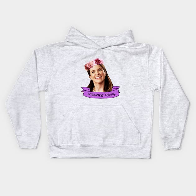 Brooke Davis Flower Crown Kids Hoodie by lunalovebad